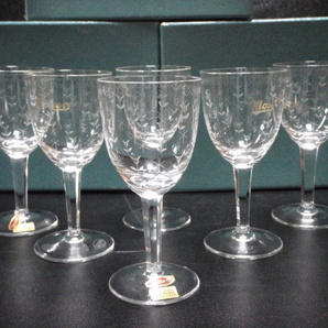 送料込 即決 王侯貴族愛用 モーゼル MOSER エングレーヴィンググラス 6個 ボヘミア (クリスタルガラス/バカラ/サンルイなどが好きな方に)