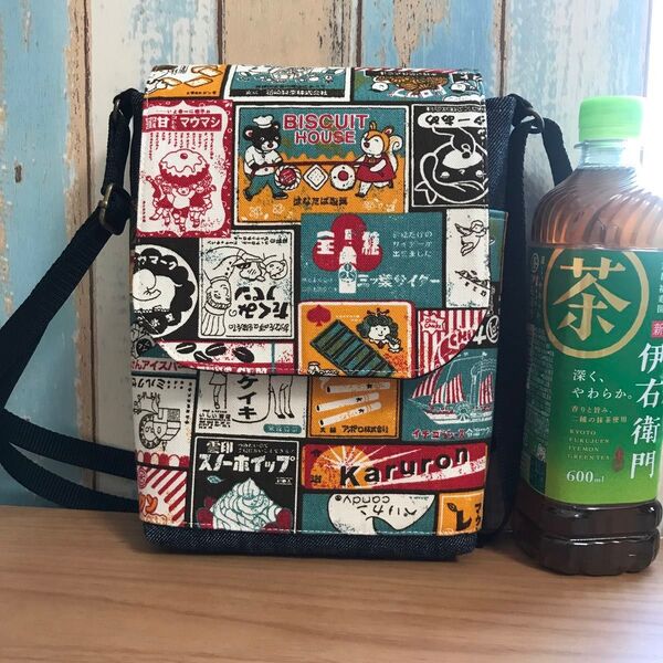 557 廃盤 帆布 昭和 レトロ 和柄 デニム 帆布 ハンドメイド スマホポーチ