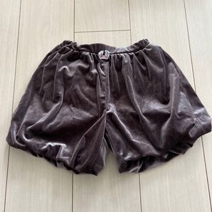ベルベット ショートパンツ グレー