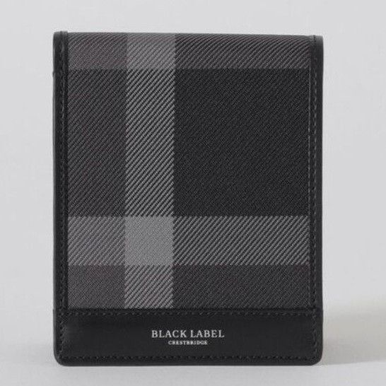 【新品】ブラックレーベルクレストブリッジ 二つ折り財布 ウォレット 黒 324