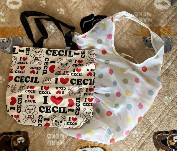 CECIL McBEE トートバッグとエコバッグ 2点セット
