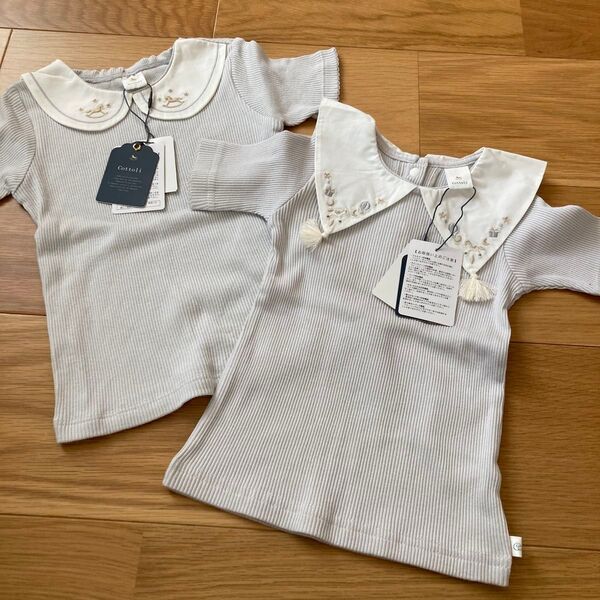 コトリ バースデイ cottoli ことり 2枚セット トップス 半袖 半袖Tシャツ レース カットソー