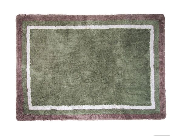 関家具 グリニット ラグ カーペット 140×200cm(四角) ダークグリーン