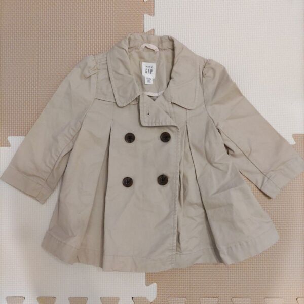 baby GAP トレンチコート ベージュ 80 12-18M スプリングコート アウター ジャケット ギャップ