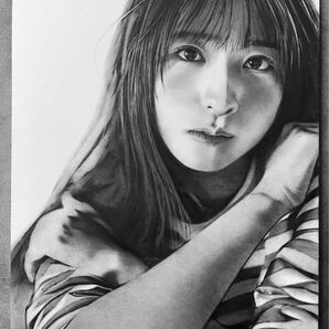 No.38 女性 鉛筆画 手書きイラスト A4サイズ