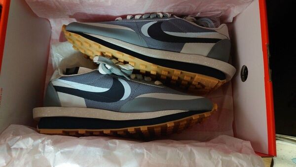 【27.5cm】CLOT × Sacai × Nike LD Waffle "Grey Obsidian/Cool Grey"