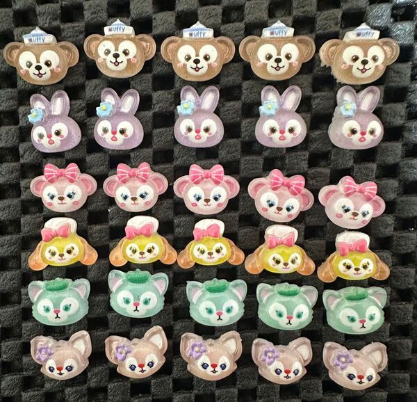 ダッフィー&フレンズ デコパーツ ネイルパーツ 30個セット ①