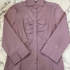 NARACAMICIE ストライプシャツ パープル