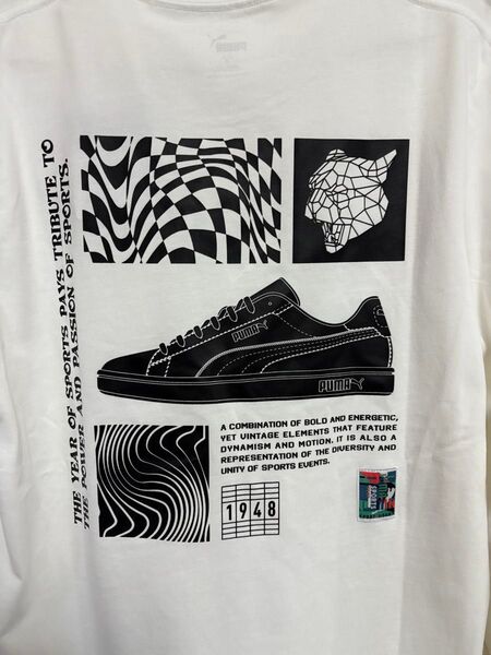 新品、吸湿、速乾 長袖Tプーマ PUMA MIX CLOTH ロンT Tシャツ_(PUMA WHITE)