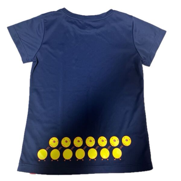 硬式テニス ソフトテニス 練習着 Tシャツ ネイビー 紺 ひよこ レディース L ジュニア スポ少 X-TEAM SPORTS
