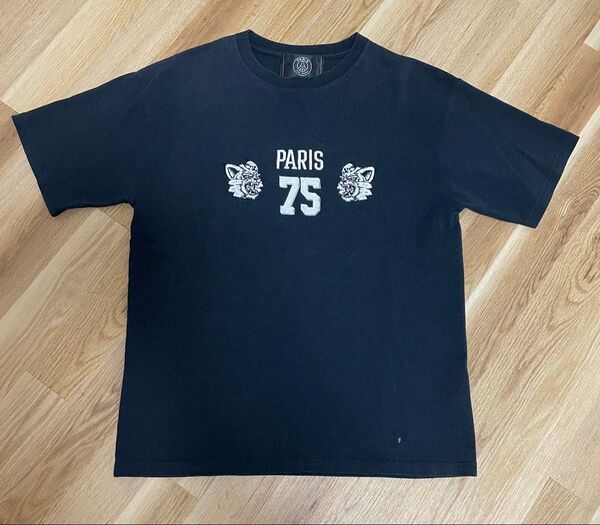 Paris Saint Germain パリサンジェルマン 虎刺繍Tシャツ 黒