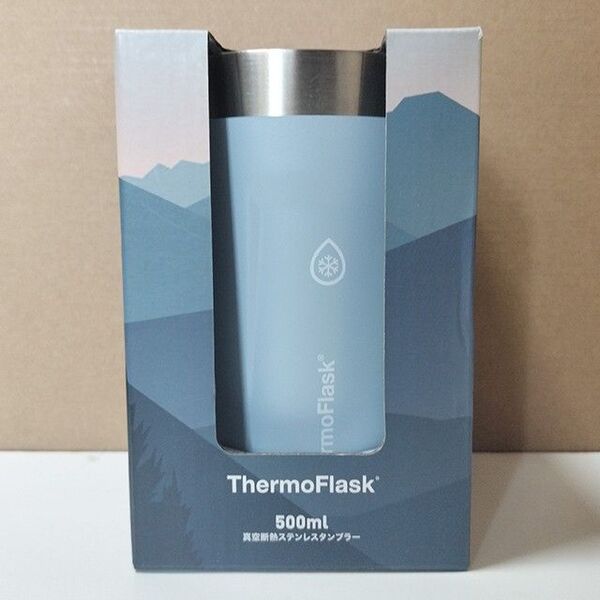 【新品】サーモフラスクスタックタンブラー 500ml 保温保冷 ライトブルー