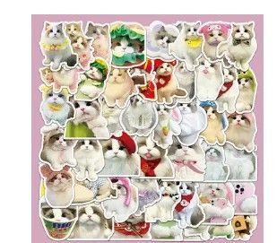ラストス1点 No.21 可愛い猫ステッカー 50枚