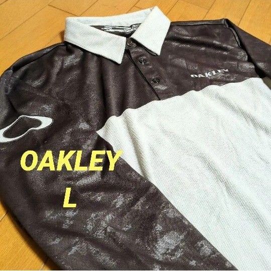 美品 OAKLEY オークリー長袖ポロシャツ L