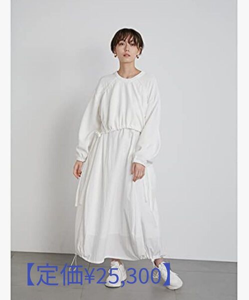 【emmi atelier】セットコンビ バルーン ワンピース ホワイト 白 【定価25300円】