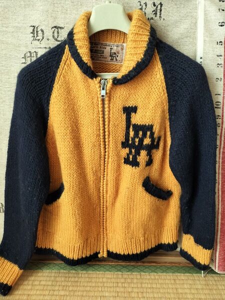 LET IT RIDE ジップアップカウチン Sサイズ レットイットライド カウチン カウチンセーター 裏原