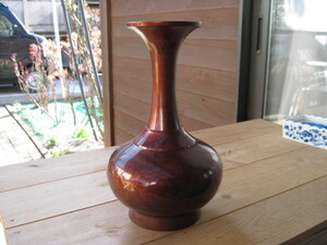 【花瓶】高岡銅器 『鋳銅 志貴野』／高さ：約24.5㎝