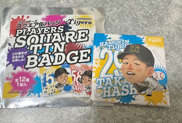 阪神タイガース 髙橋遥人マッカノーズ プレイヤーズ スクエア缶バッジ