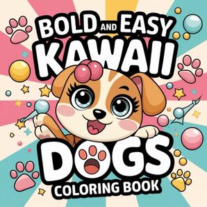 大人の塗り絵Kawaii Dogs Coloring Book