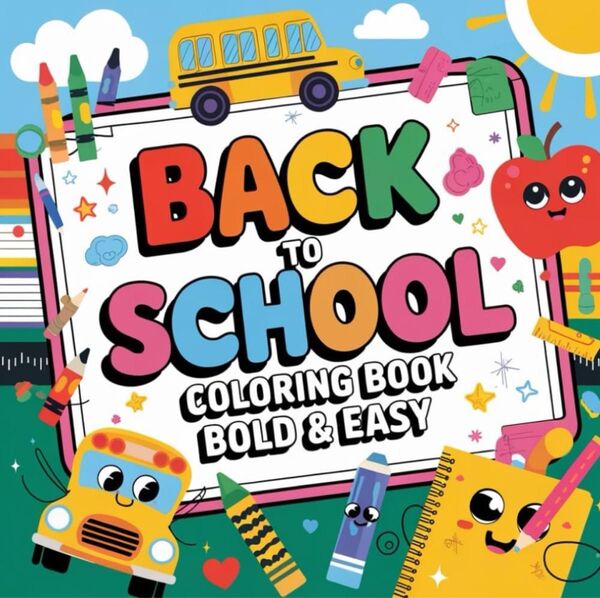 塗り絵BACK TO SCHOOL COLORING BOOK