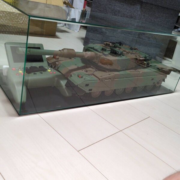 デアゴスティーニ 90式戦車 ガラスケース付き 完動品 完成品 ラジコン 美品 動作問題無し 超希少品 レア マニア コレクター