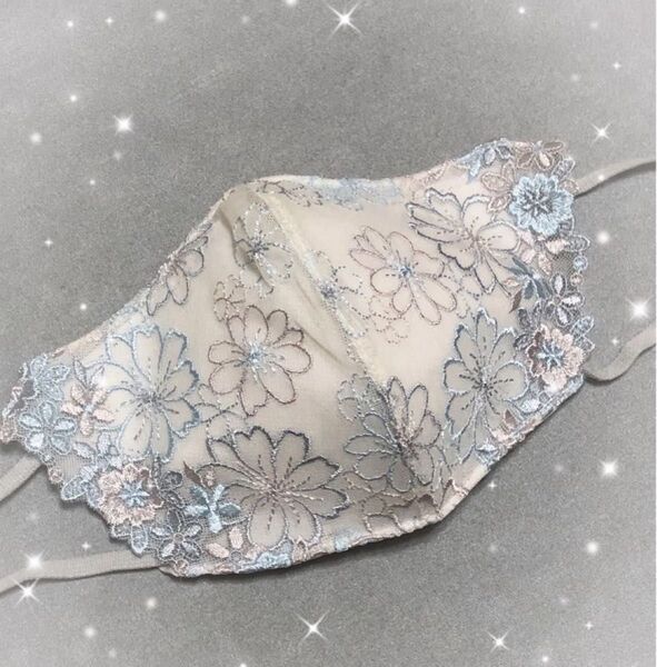 CICIBELLA マスクカバー レース 刺繍 レースマスク 花粉症対策 3Dマスク プレゼント ハンドメイド 不織布マスクカバー