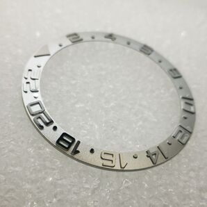ベゼルインサート シルバー 外径 38mm 内径 30.5mm 腕時計 ウォッチ カスタム 交換 修理 補修 パーツ MOD 等