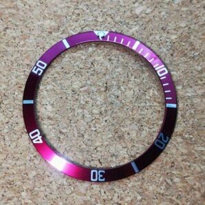 ベゼルインサート バーガンディー 外径 36.5mm 内径 30.5mm 腕時計 ウォッチ カスタム 交換 パーツ MOD