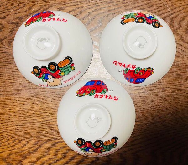 昭和レトロ お茶碗 食器 カブトムシ RACER 4個セット 美品