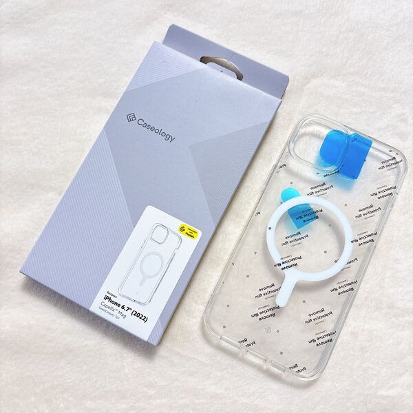 iPhone 14 Plus 用 ケース MagSafe対応 クリア 透明感