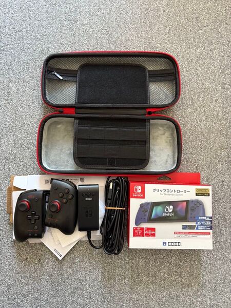 Nintendo Switch グリップコントローラー クリアブラック HORI ケース 任天堂ライセンス商品 専用アタッチメント