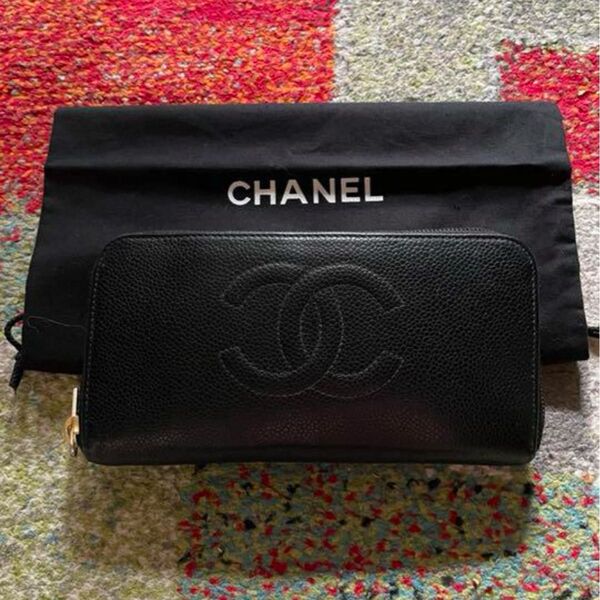CHANEL キャビアスキン 長財布