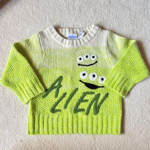 Disney トイストーリー リトルグリーンメン ニット セーター 90
