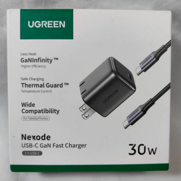 UGREEN Nexcode USB-C GaN急速充電器 30W