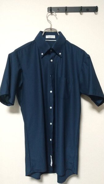 半袖シャツ ネイビー ビジネス 仕事 クールビズ