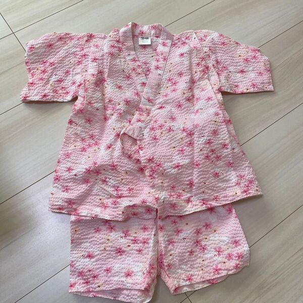 甚平 90センチ 女の子 うさぎ柄 絞り かわいい