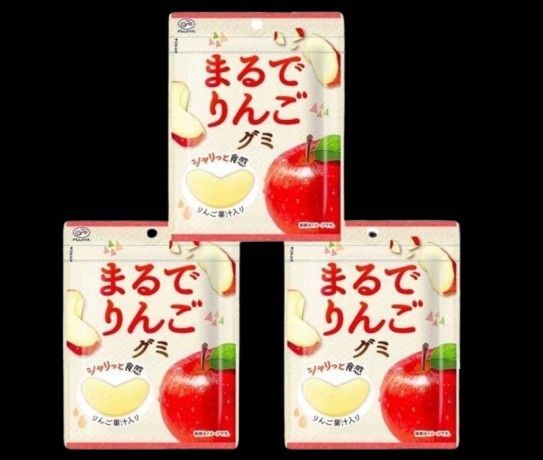 まるでりんごグミ 3袋 FUJIYA 不二家