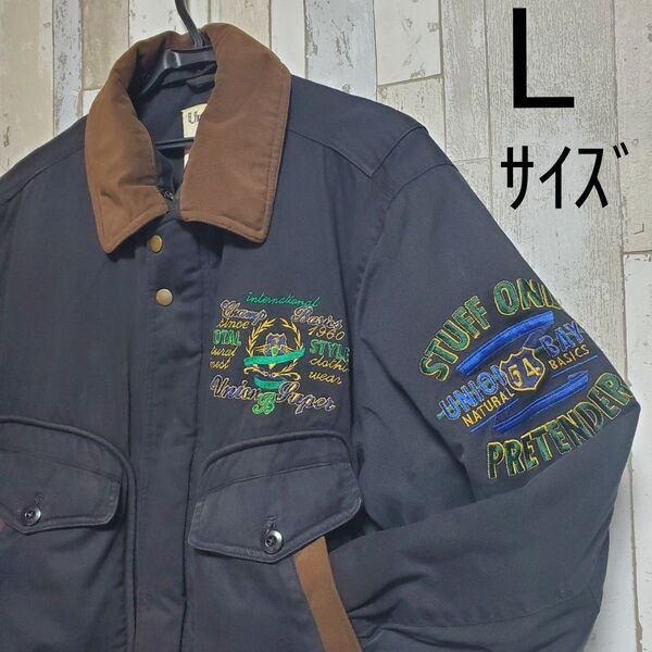 Union bay ジャケット アメカジ ヴィンテージ スタジャン ブルゾン アウター ヴィンテージ ユニオンベイ Lサイズ