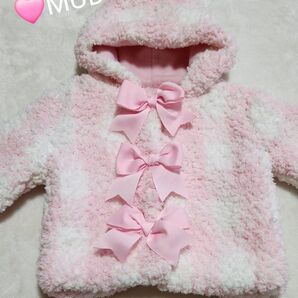 マッドパイ MUDPIE コート 新生児 0~2ヶ月 もこもこ ピンク