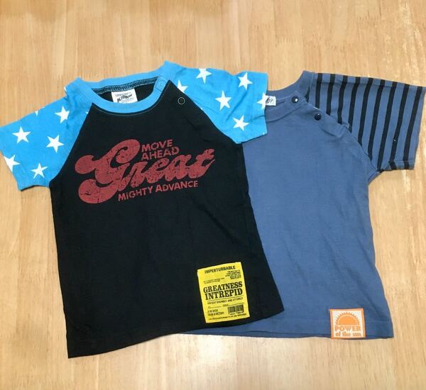 半袖Tシャツ2枚組 95cm(ラグランTシャツ)