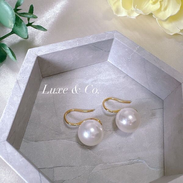 【1】パールピアス ピアス 12mm ゴールド パール直径12mm イミテーションパール 結婚式 入学式 入園式 卒園式 卒業式