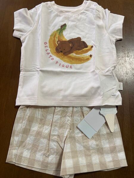 ジェラートピケ ベビー 70(70-80) 半袖Tシャツ ハーフパンツ セットアップ Tシャツ 半袖 上下セット 新品、未使用