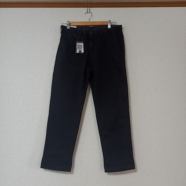 UNIQLO ユニクロ クロップドパンツ コットン ブラック 黒 W73 アンクルパンツ ストレッチ タグ付き 未使用