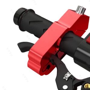 バイク用 チェーンロック ブレーキロック ハンドルロック ワイヤー 盗難防止 アルミ製 高品質 赤