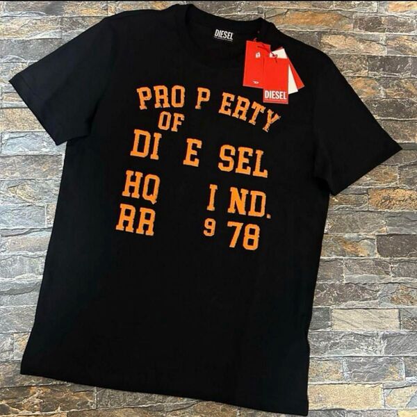 【新品】DIESEL ディーゼル/クルーネック パフプリント Tシャツ カットソー 半袖 Mサイズ