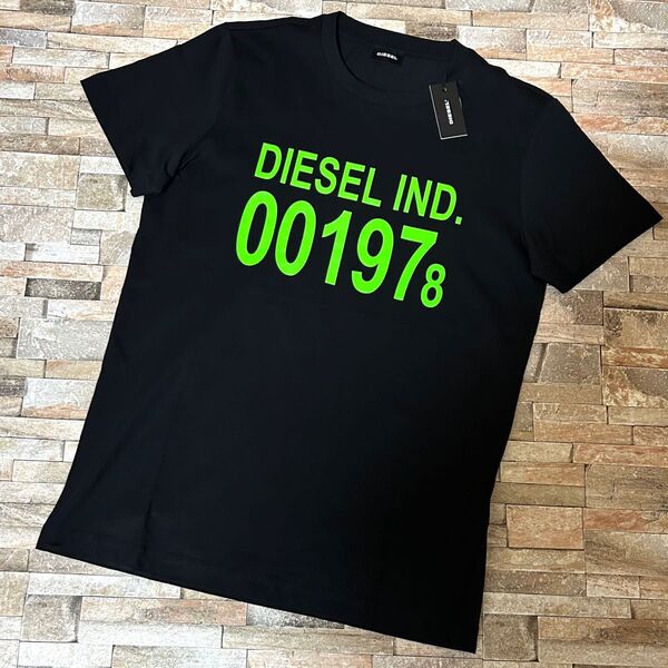 【新品】DIESEL ディーゼル/クルーネック ブランドロゴ デザインTシャツ カットソー 半袖