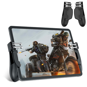 コントローラー 荒野行動 PUBG 6本指 ゲームパット スマホゲームハンドル サイズ調節可能 連続射撃 操作簡単 iPad Android対応 タブレット