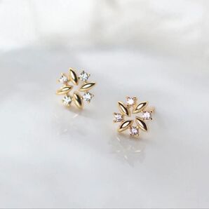 ピアス 花火 ゴールド ミニ
