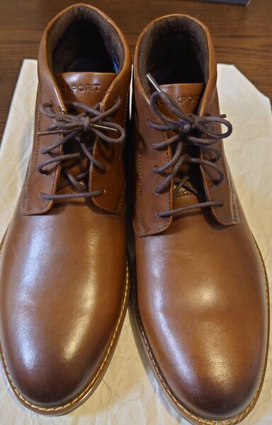 ROCKPORT ロックポート ブーツカット 25.5cm ブラウン 本革 防水仕上げ