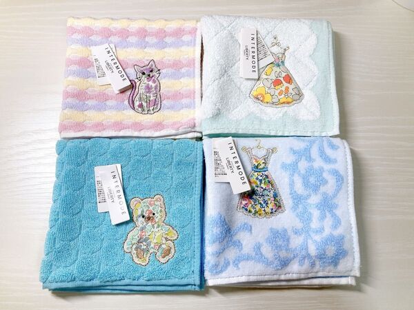【新品】リバティタオルハンカチ4枚セット